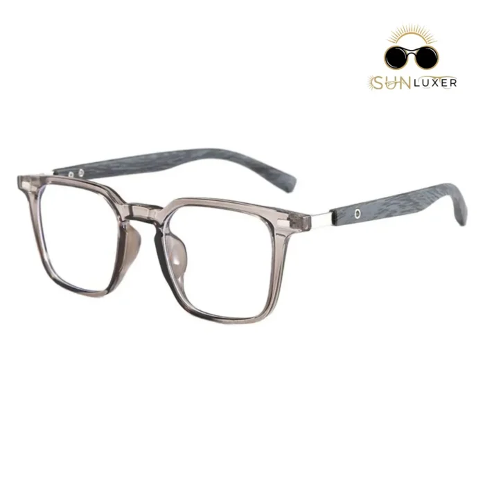 Anti Blue Cut Glass - TR90 Wood Texture Bluecut Eyeglass - GRAY - Image 1